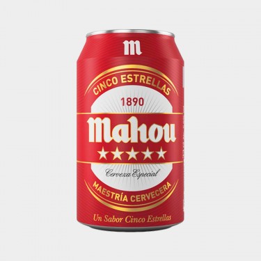 MAHOU 5 ESTRELLAS BOTE 1/3