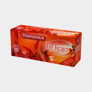 Te rojo POMPADOUR estuche 25 Unds