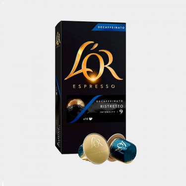 Cafe decaffeinato ristretto 9 L'OR caja 10 Unds