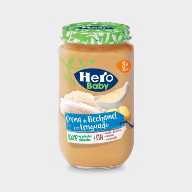 Potito lenguado con bechamel HERO BABY tarro 235 gr
