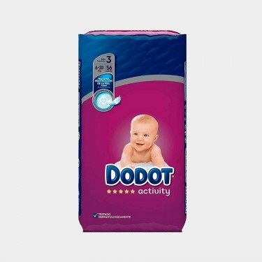 Pañales talla 3 (6-10kg) DODOT Activity 56 Unds