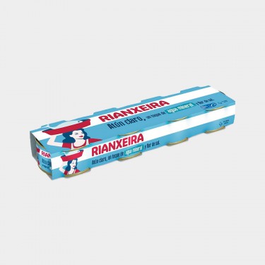 Atun claro aceite oliva RIANXEIRA lata 80g pack 4