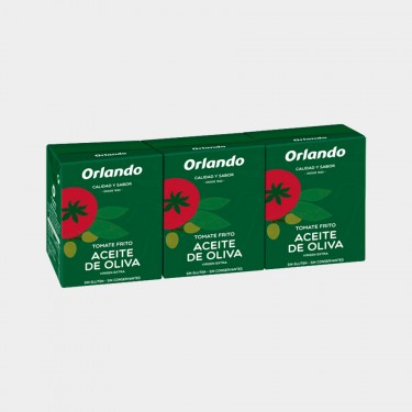 Tomate frito ORLANDO brik 210 gr pack 3 uni