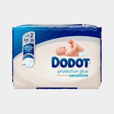 Pañales talla 2 (4-8kg) DODOT Sensitive 34 Unds