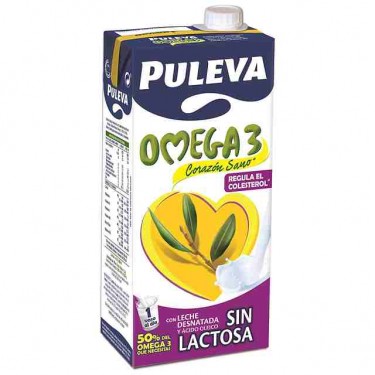 Preparado lacteo  PULEVA OMEGA 3 SIN LACTOSA brik 1L caja 6