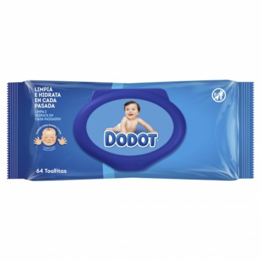Toallitas basico DODOT  con tapa paquete 64 Unds