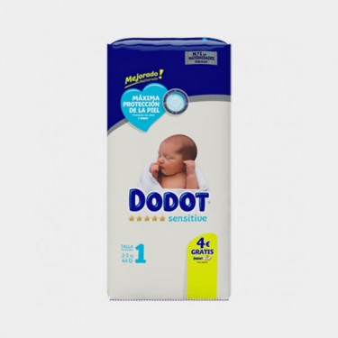 Pañales talla 1 (2-5kg) DODOT Sensitive 44 Unds