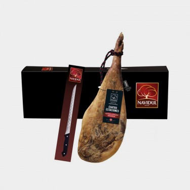 Lote JAMON RESERVA Navidul 4 estaciones +cuchillo