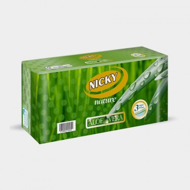Pañuelo facial   NICKY 80 ud 3cp aloe vera