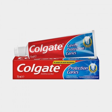 Pasta dientes COLGATE PROTECCION CARIES  FLUOR+CALCIO 75 ml