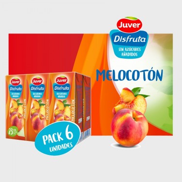 bebida melocoton JUVER DISFRUTA minibrik Pack 6