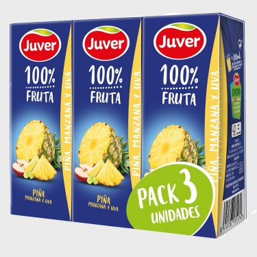 Zumo piña JUVER brik 20cl Pack 3