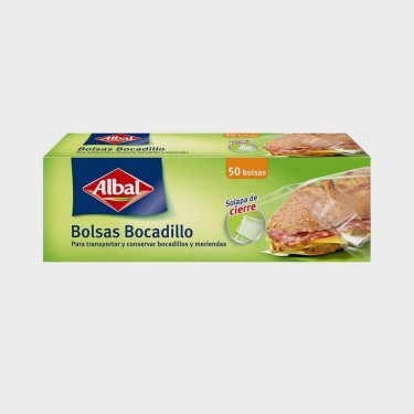 UNI. BOLSAS BOCADILLO ALBAL 1L 50 BOLSAS