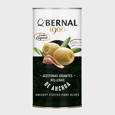 Aceituna gigante rellena anchoa BERNAL bote 600g