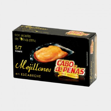 Mejillones en escabeche r.gallegas CABO DE PEÑAS 5/7 ud
