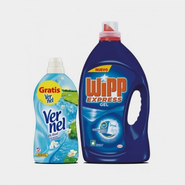 Detergente liquido WIPP 40D +VERNEL CIELO AZUL 57 LAV