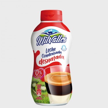 Leche condensada desnatada MILVALLES 450 gr