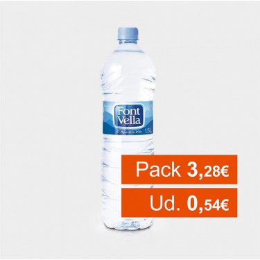 LOTE  10 PACKS AGUA FONT VELLA 1500 PACK 6 PET