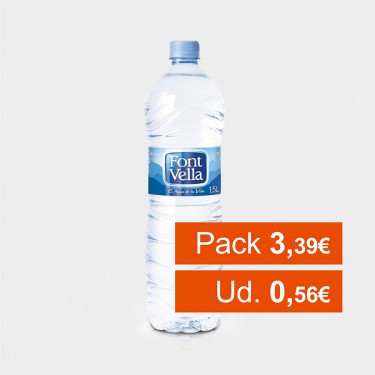 LOTE 20 PACKS AGUA  FONT VELLA 1500 PACK 6 PET