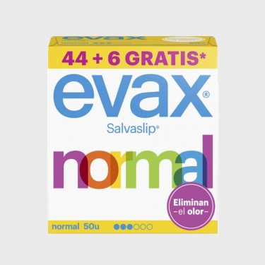 Salvaslips normal EVAX caja 44+6 Unds