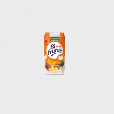 Leche-zumo tropical PASCUAL BIFRUTAS brik 200ml caja 18