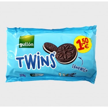 Galletas MINI TWINS relleno blanco  2 X154gr 1,50