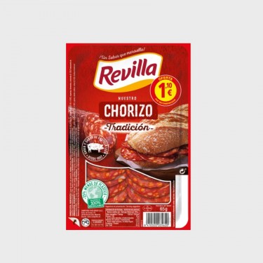 Chorizo tradicion REVILLA paquete 65g 1,10