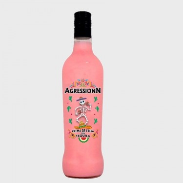Crema de fresa con tequila AGRESSION bot 70 cl