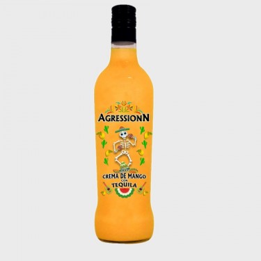Crema de mango con tequila AGRESSION botella 70 cl