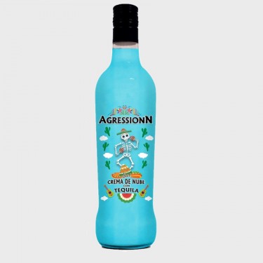 Crema de nube con tequila AGRESSION botella 70 cl