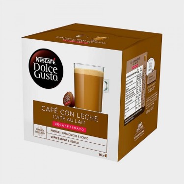 UNIDAD DOLCE GUSTO CON LECHE DESCAFEINADO X16