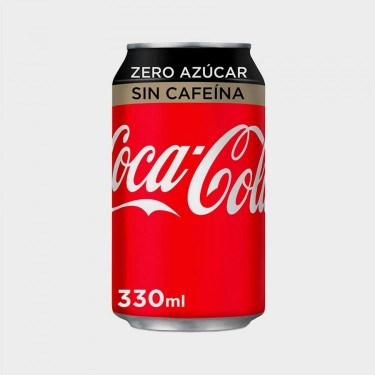 COCA COLA ZERO LATA SIN CAFEINA
