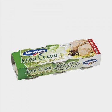 PACK 3 ATUN CLARO LATA MONTEY ACEI.OLIVA 80G