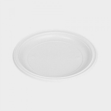 L.PLATO PLASTICO LLANO 20,5 CM X 100 UNIDADES