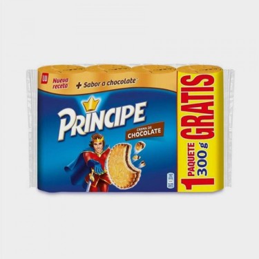 UNI PRINCIPE LU RELLENAS CHOCO 300 G (3+1GRATIS)