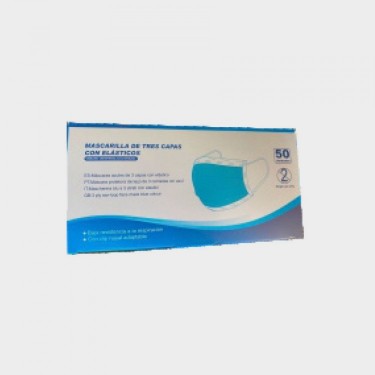 PACK 50 MASCARILLAS QUIRURGICA 3/C