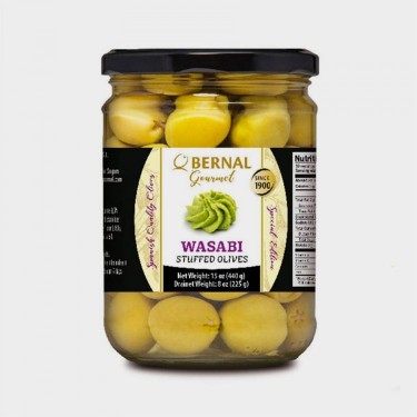 UNI. ACEITUNA RELL. ALMENDRA TARRO CRISTAL 225 GR