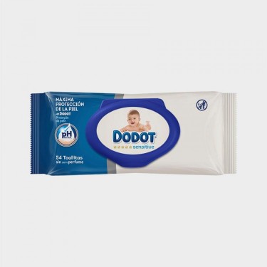 UNI.TOALLITAS DODOT SENSITIVE CON TAPA 54 UD