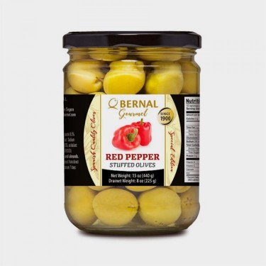 UNI. ACEITUNA RELL. PIMIENTO TARRO CRISTAL 250 GR