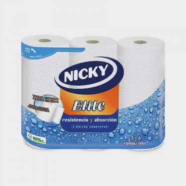 UNI. PAPEL COCINA NICKY ELITE(3 ROLLOS X2 CP-70 SE