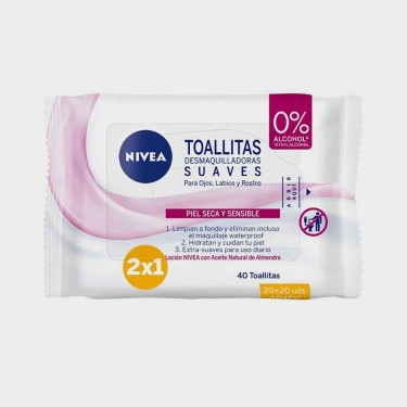 UNI.TOALLITAS DESMAQUILLANTE NIVEA VISAGE 40 UD