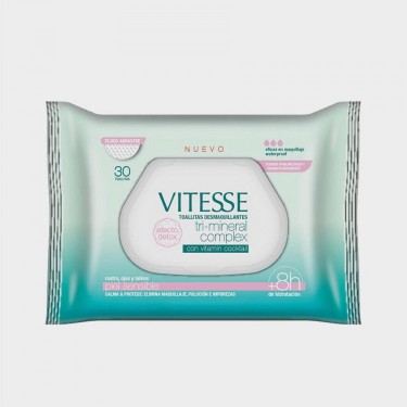 UNI.TOALLITAS DESMAQUILLANTE VITESSE TRI- MINERAL