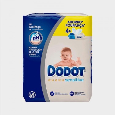 pack 4 TOALLITAS DODOT SENSITIVE 54 UD